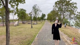 御姐  户外跳蛋调教 狗链女仆露出 吞精